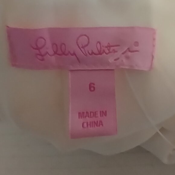 Lilly Pulitzer Dress Off White Midi Lace Size 6 - Picture 4 of 11